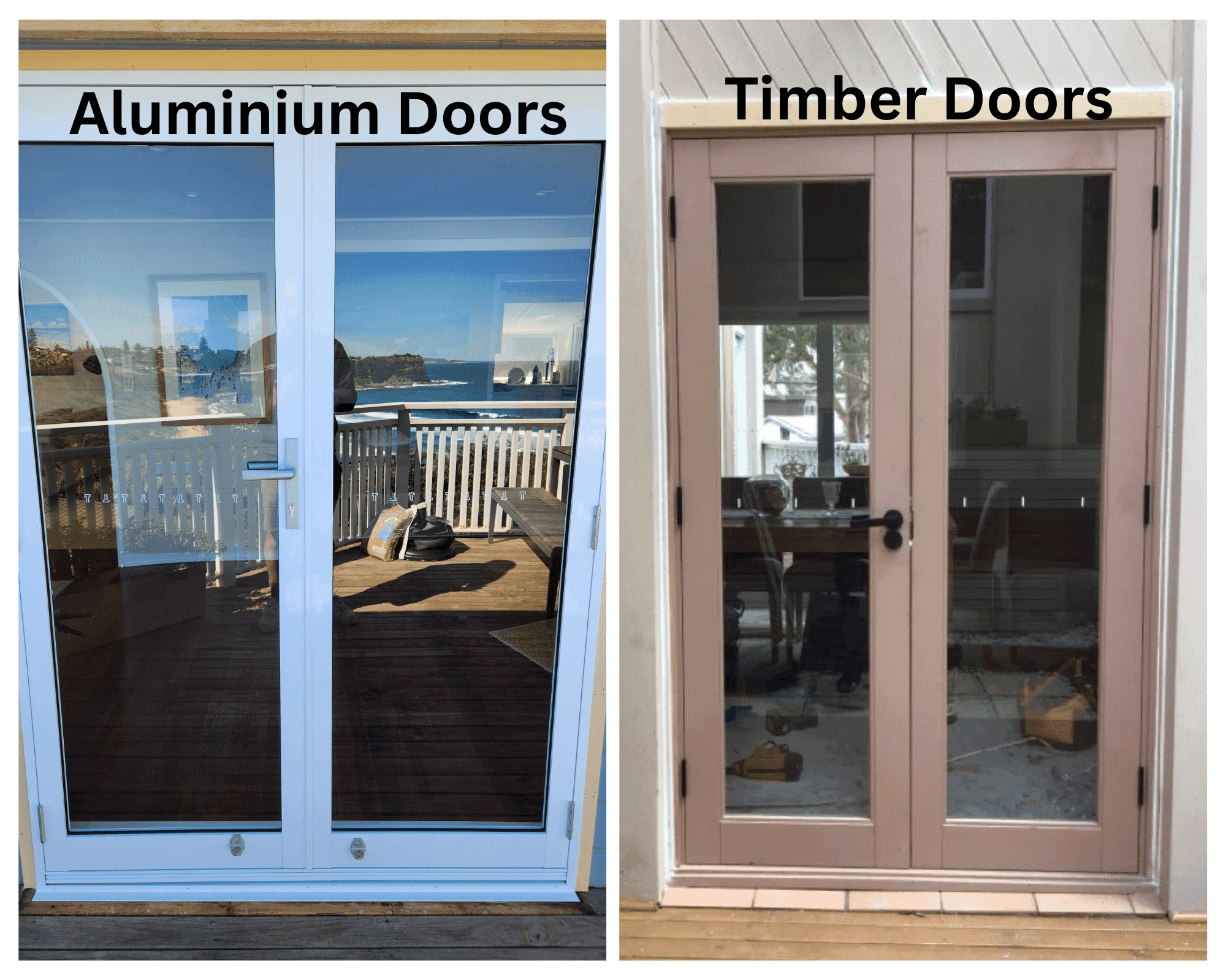 New Timber & Aluminum Door Installation